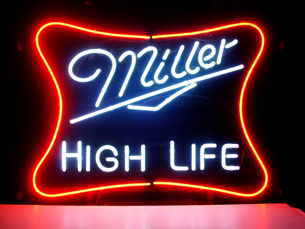 Miller High Life Red Border Sign Neon
